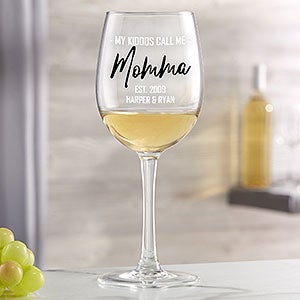 My Squad Calls Me Personalized White Wine Glass - 25409-WN