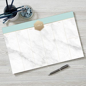 Marble Personalized 11x17 Weekly Planner - 25448-L