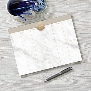 Marble Personalized 8.5x11 Weekly Planner - 25448-S
