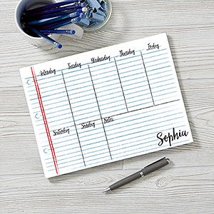 Notebook Scribbles Personalized 8.5x11 Weekly Planner - 25450-S