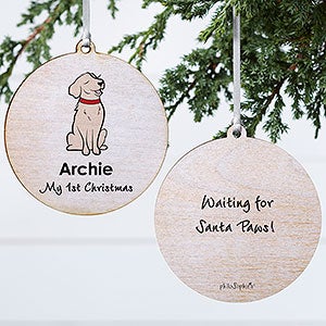 Golden Retriever philoSophies® Personalized Ornament 3.75 Wood - 2 Sided - 25454-2W