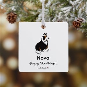 Collie philoSophies Personalized Ornament - 1 Sided Metal - 25463-1M