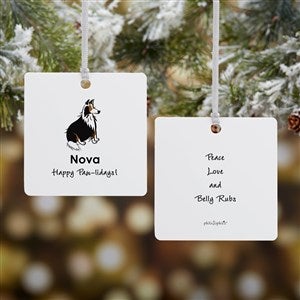 Collie philoSophies Personalized Ornament - 2 Sided Metal - 25463-2M