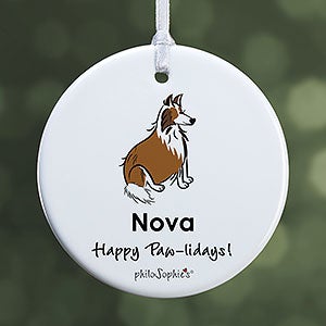 Collie philoSophies® Personalized Ornament 2.85 Glossy - 1 Sided - 25463-1