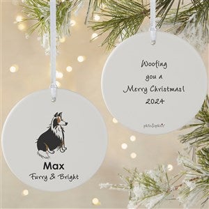 Collie philoSophies® Personalized Ornament 3.75 Matte - 2 Sided - 25463-2L