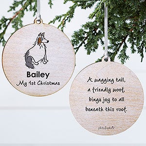 Collie philoSophies® Personalized Ornament 3.75 Wood - 2 Sided - 25463-2W