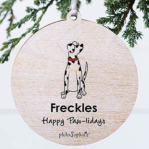 Dalmatian philoSophies® Personalized Ornament 3.75 Wood - 1 Sided - 25464-1W