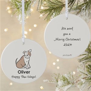 Bulldog philoSophies Personalized Ornament - 2 Sided Matte - 25465-2L
