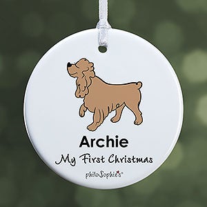 Cocker Spaniel philoSophies® Personalized Ornament 2.85 Glossy - 1 Sided - 25466-1