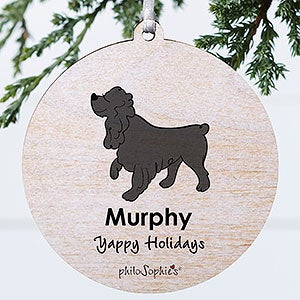 Cocker Spaniel philoSophies® Personalized Ornament 3.75 Wood - 1 Sided - 25466-1W