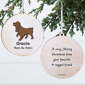 Cocker Spaniel philoSophies® Personalized Ornament 3.75 Wood - 2 Sided - 25466-2W