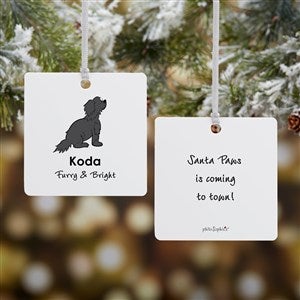 Newfoundland philoSophies® Personalized Square Ornament- 2.75 Metal - 2 Sided - 25467-2M