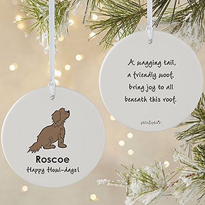 Newfoundland philoSophies® Personalized Ornament 3.75 Matte - 2 Sided - 25467-2L