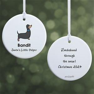 Dachshund philoSophies® Personalized Ornament 2.85 Glossy - 2 Sided - 25468-2