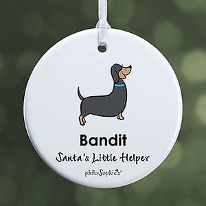 Dachshund philoSophies® Personalized Ornament 2.85 Glossy - 1 Sided - 25468-1
