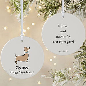 Dachshund philoSophies® Personalized Ornament 3.75 Matte - 2 Sided - 25468-2L