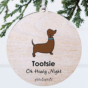 Dachshund philoSophies Personalized Ornament - 1 Sided Wood - 25468-1W