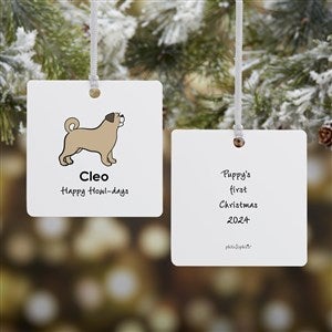 Puggle philoSophies® Personalized Square Photo Ornament- 2.75 Metal - 2 Sided - 25469-2M