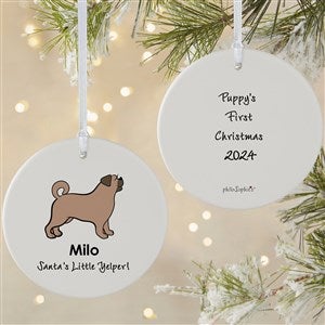 Puggle philoSophies® Personalized Ornament 3.75 Matte - 2 Sided - 25469-2L