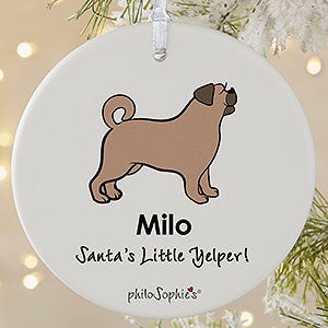 Puggle philoSophies® Personalized Ornament 3.75 Matte - 1 Sided - 25469-1L