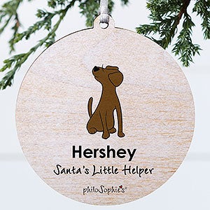 Labrador philoSophies® Personalized Ornament 3.75 Wood - 1 Sided - 25470-1W