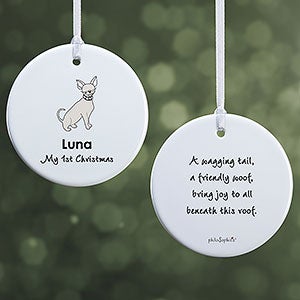 Chihuahua philoSophies® Personalized Ornament 2.85 Glossy - 2 Sided - 25471-2