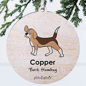 Beagle philoSophies® Personalized Ornament 3.75 Wood - 1 Sided - 25474-1W