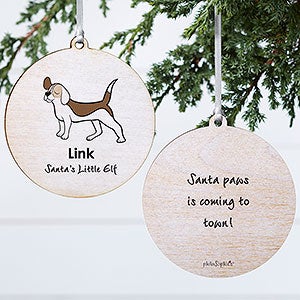 Beagle philoSophies® Personalized Ornament 3.75 Wood - 2 Sided - 25474-2W