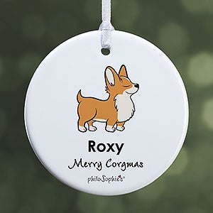 Corgi philoSophies® Personalized Ornament 2.85 Glossy - 1 Sided - 25475-1