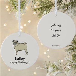 Pug philoSophies Personalized Ornament - 2 Sided Matte - 25476-2L