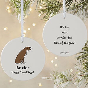 Boxer philoSophies Personalized Ornament - 2 Sided Matte - 25477-2L