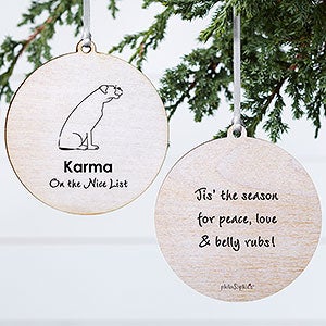 Boxer philoSophies® Personalized Ornament 3.75 Wood - 2 Sided - 25477-2W