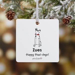 Great Dane philoSophies® Personalized Square Ornament- 2.75 Metal- 1 Sided - 25478-1M