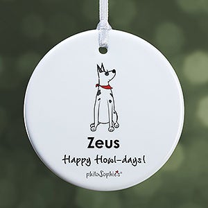 Great Dane philoSophies Personalized Ornament - 1 Sided Glossy - 25478-1