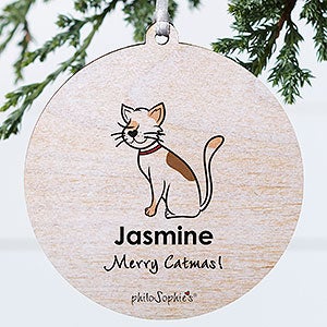 Cat philoSophies® Personalized Ornament 3.75 Wood - 1 Sided - 25480-1W