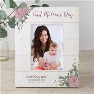 First Mothers Day Personalized Shiplap Picture Frame- 5x7 Vertical - 25496-5x7V