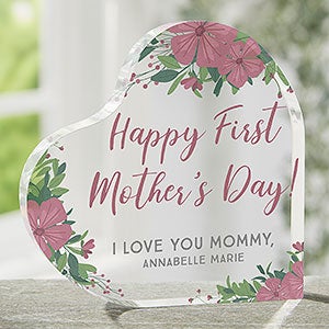 First Mothers Day Personalized Printed Heart Keepsake - 25506