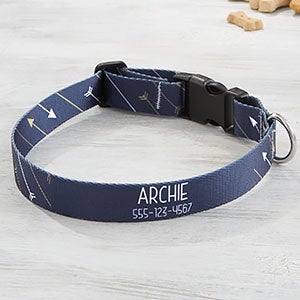 Modern Arrow Personalized Dog Collar - Large-X-Large
