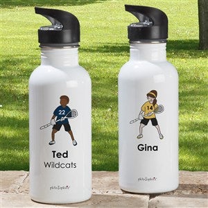 philoSophies® Lacrosse Player Personalized 20 oz. Water Bottle - 25555
