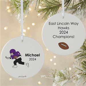 philoSophies Football Player Personalized Ornament - 2 Sided Matte - 25556-2L