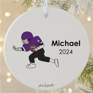 philoSophies® Football Player Personalized Ornament-3.75 Matte - 1 Sided - 25556-1L