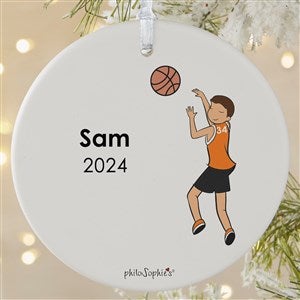 philoSophies® Basketball Player Personalized Ornament-3.75 Matte - 1 Sided - 25558-1L