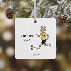 philoSophies Soccer Player Personalized Ornament - 1 Sided Metal - 25559-1M
