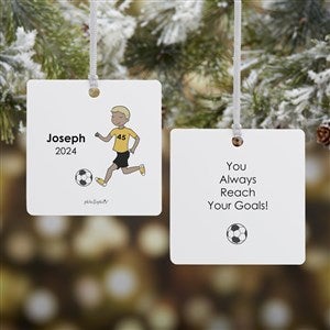 philoSophies Soccer Player Personalized Ornament - 2 Sided Metal - 25559-2M