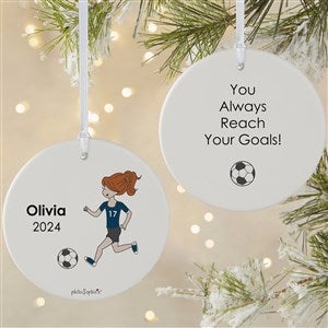 philoSophies Soccer Player Personalized Ornament - 2 Sided Matte - 25559-2L