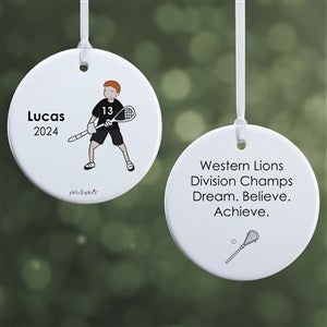 philoSophies® Lacrosse Player Personalized Ornament-2.85 Glossy - 2 Sided - 25562-2