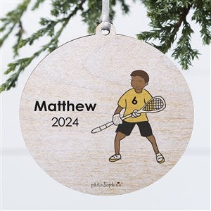 philoSophies Lacrosse Player Personalized Ornament - 1 Sided Wood - 25562-1W