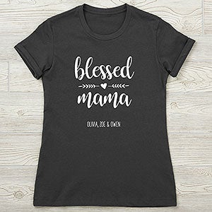 Blessed Mama Personalized Next Level™ Ladies Fitted Tee - 25563-NL