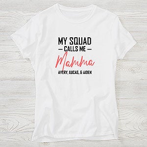 My Squad Calls Me Personalized Hanes® Ladies Fitted Tee - 25570-FT