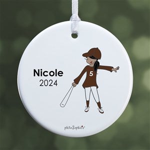 philoSophies® Softball Player Personalized Ornament-2.85 Glossy - 1 Sided - 25571-1